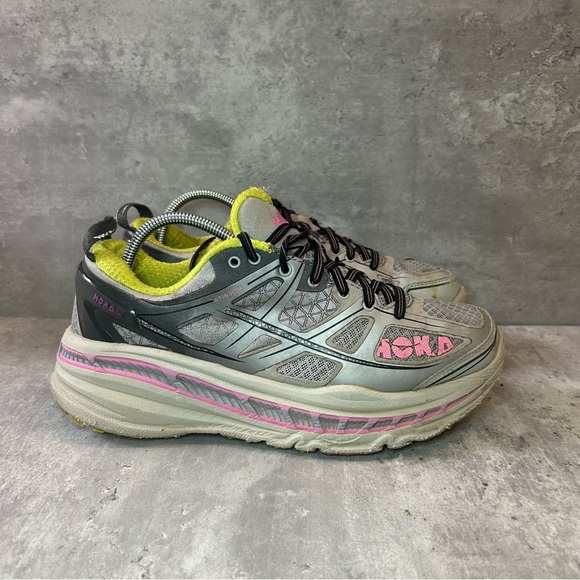 Hoka One One Stinson 3 Running Shoes Womens sz 9 - grey - Picture 1 of 9